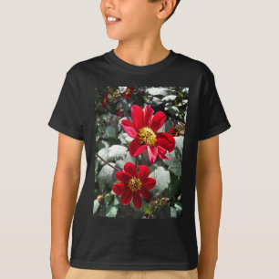 Rot-Rosa-Disy / Gänseblümchen Blume T-Shirt