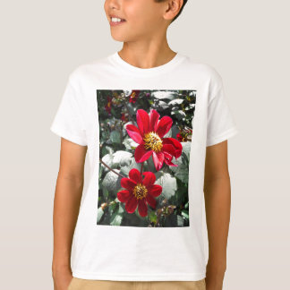 Rot-Rosa-Disy / Gänseblümchen Blume T-Shirt