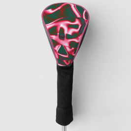 Rot-Rosa-Farbtöne auf abstrakten Tapes in dunklem  Golf Headcover