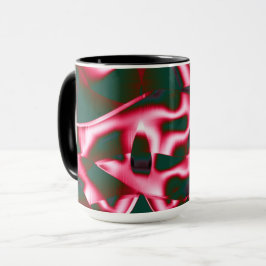 Rot-Rosa-Farbtöne auf abstrakten Tapes in dunklem  Tasse