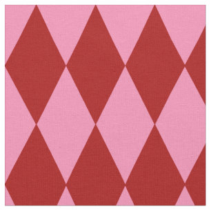 Rot Rosa Harlekin Karomuster Design  Stoff