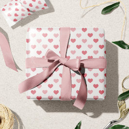 Rot + Rosa Herzmuster Valentinstag Geschenkpapier