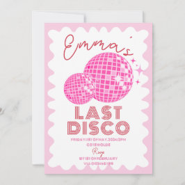 Rot Rosa Letzte Disko Party Wochenende Ausflug Einladung