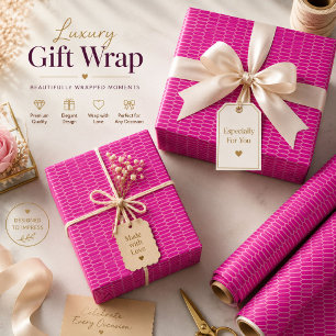 Rot, Rosa und lila Farbstriche überlappen sich und Geschenkpapier