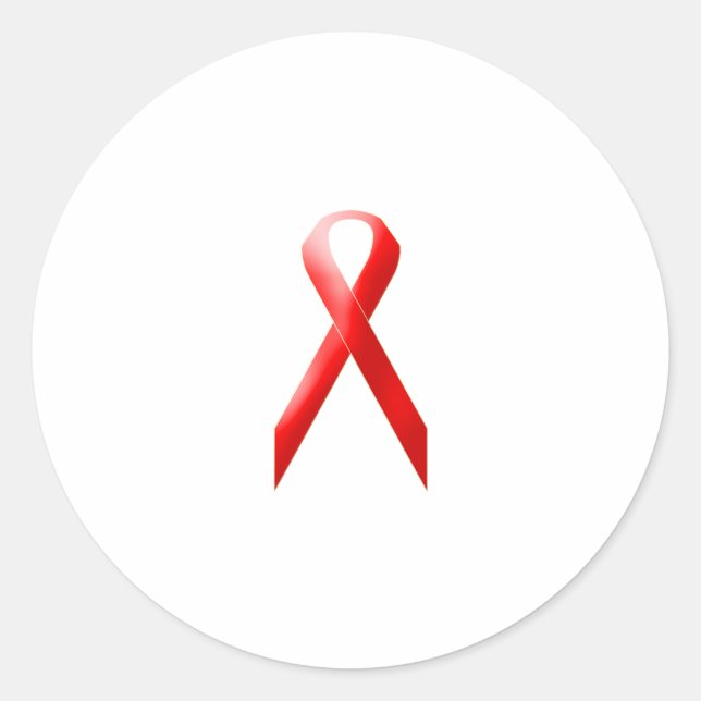 Rot Runder Aufkleber (Vorderseite)