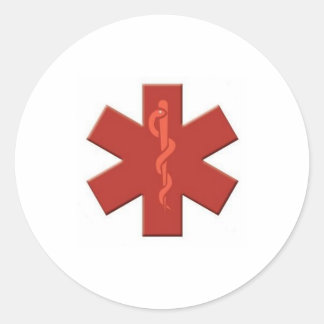 rot runder aufkleber