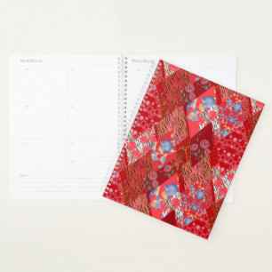 Rot, rustikal, Patchwork Planer