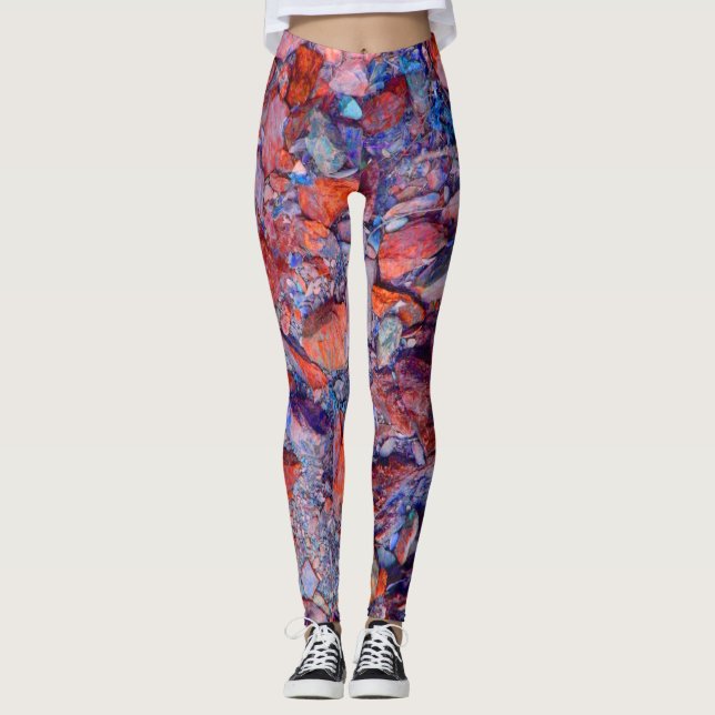 Rot schaukelt Leggings (Vorderseite)