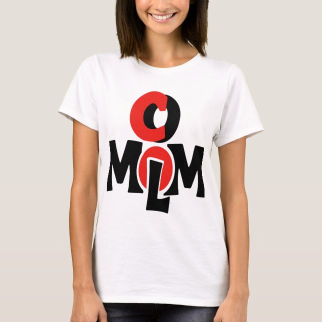 Rot-Schwarz-abstrakt-Mama-Logo-Design mit modernem T-Shirt (Vorderseite)