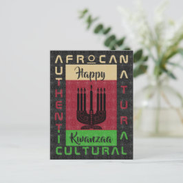Rot schwarz AFRoCA Afro Africa Black Heritage Postkarte