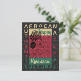 Rot schwarz AFRoCA Afro Africa Black Heritage Postkarte