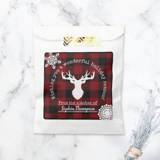 Rot-Schwarz-Buffalo-Karo-Christmas-Party Geschenktütchen