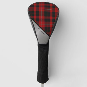 Rot & Schwarz Cunningham Plaid & Aluminium-Optik Golf Headcover