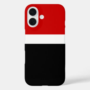 Rot-Schwarz-Farbblockstil iPhone 16 Hülle