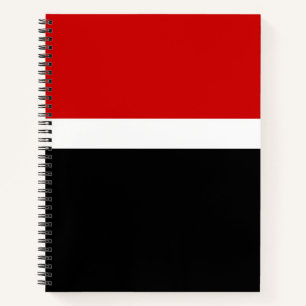 Rot-Schwarz-Farbblockstil Notizbuch