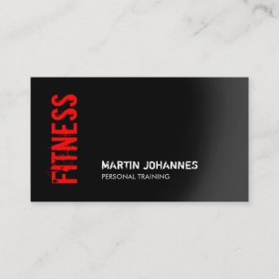 Rot Schwarz Fitness Personal Trainer Visitenkarte