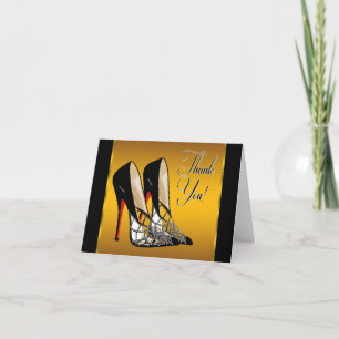 Rot Schwarz Gelb Goldene High Heels Danke