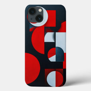 🔺 Rot & Schwarz Geometrische Energie ⚫ Fette Abst Case-Mate iPhone Hülle