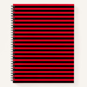 Rot/Schwarz gestreiftes Notizbuch