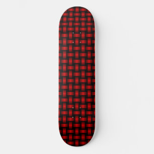 Rot-Schwarz-Gewebe Muster Skateboard