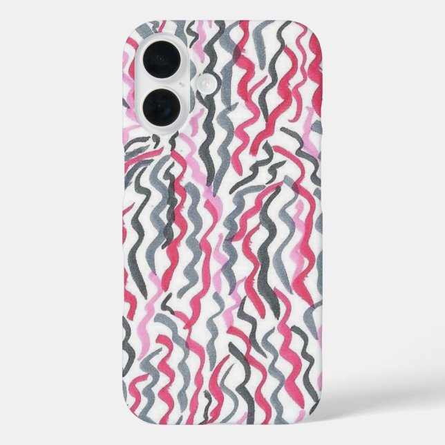 Rot-Schwarz-Gewirr-Muster Case-Mate iPhone Hülle (Rückseite)