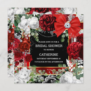 Rot-Schwarz-Glitzer-Bogen Diamant elegant elegant  Einladung