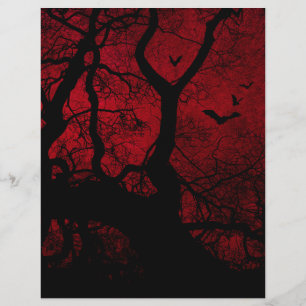 Rot-Schwarz-Halloween-Silhouetten - Artikel