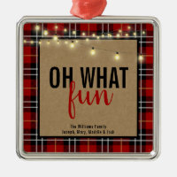 Rot/Schwarz Kariert & Kraft Typografie Weihnachten