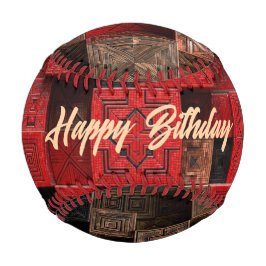 Rot Schwarz Kupfer 3D-Mosaik Baseball