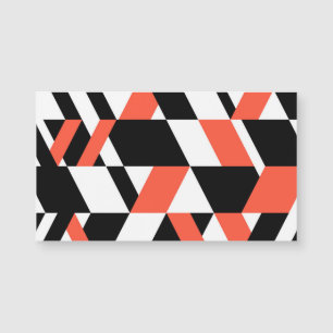 Rot-schwarz, modern, trendig, geometrisch, urbane magnetkarte