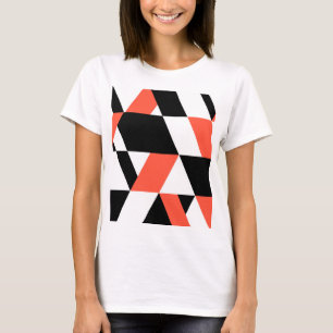 Rot-schwarz, modern, trendig, geometrisch, urbane T-Shirt