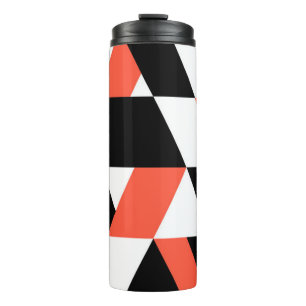 Rot-schwarz, modern, trendig, geometrisch, urbane  thermosbecher