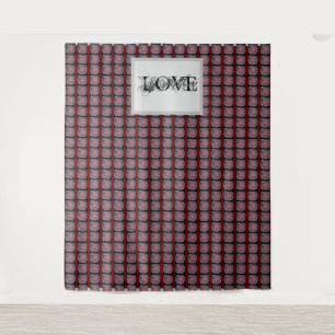 ROT, SCHWARZ, PINK, NIEDLICH MODERN WANDTEPPICH
