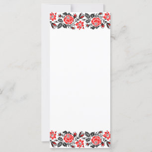 Rot/Schwarz Rose Kreuzstich Russisches Muster