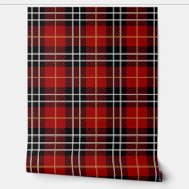 Rot-Schwarz-Schottischer Tartan Kariert Tapete