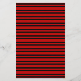 Rot-Schwarz-Streifenmuster Briefpapier
