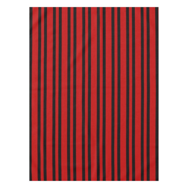 Rot-Schwarz-Streifenmuster Tischdecke (Vorderseite)