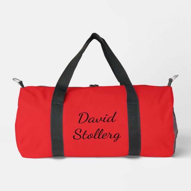 Rot & Schwarz Stylisch  Duffle Bag (Vorderseite)