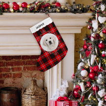 Rot-Schwarz-Tartan-Karostoff-Weihnachts-Kranz-Haus