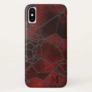 Rot-Schwarz-Texturglas Case-Mate iPhone Hülle
