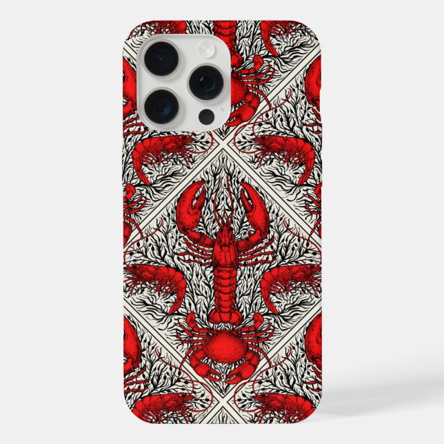 Rot, Schwarz und Elfenbein iPhone Hülle (Rückseite)