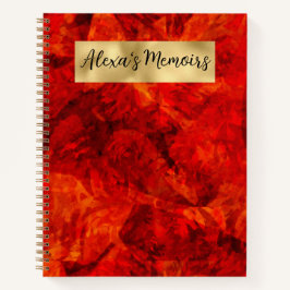 Rot, Schwarz und Gold Notizbuch