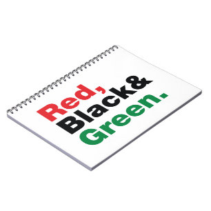 Rot, Schwarz und Grün. Notizblock