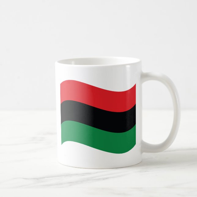 Rot-, Schwarz- und Grüne-Flagge Kaffeetasse (Rechts)
