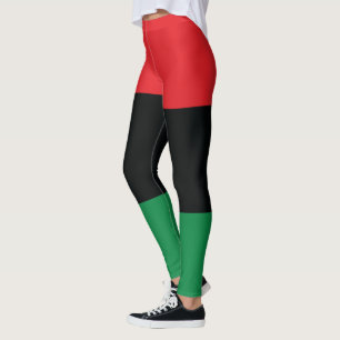 Rot-, Schwarz- und Grüne Flagge Leggings