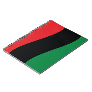 Rot-, Schwarz- und Grüne-Flagge Notizblock