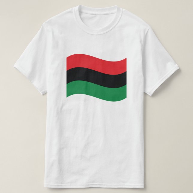 Rot-, Schwarz- und Grüne Flagge T-Shirt (Design vorne)