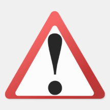 Rot, Schwarz und Weiß - Ausrufezeichen