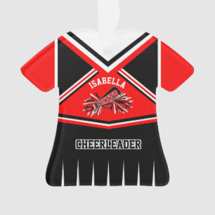 Rot, Schwarz und Weiß Chef Outfit Ornament