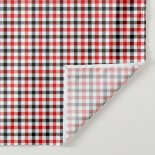 Rot Schwarz und Weiß Gingham Karo Wandteppich